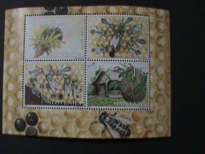 SLOVENIA-2001-COLORFUL BEAUTIFUL LOVELY HONEY BEES-MNH-S/S VERY FINE-LAST ONE