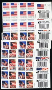 Eight Counterfeit Booklet Panes of 20 Flag Stamps