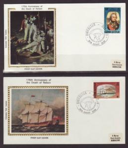 Gibraltar 394-397 Nelson 1980 Colorano S/4 Label FDC