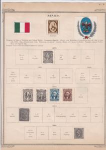 mexico stamps on album page ref r11833