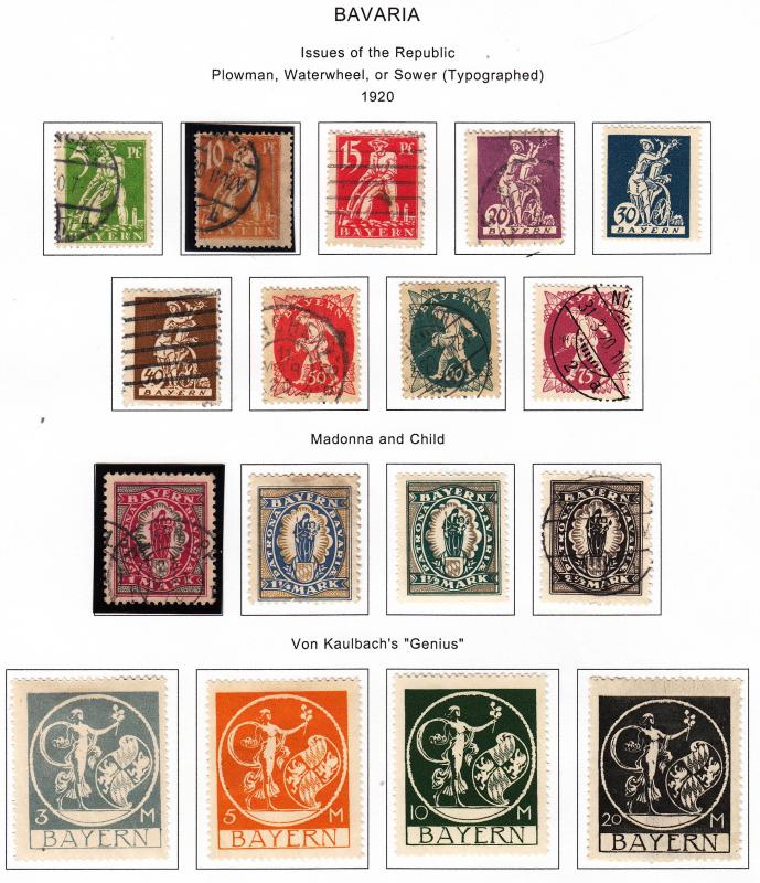 Bavaria (Bayern) Issues of the Republic 1920, Please see the description.