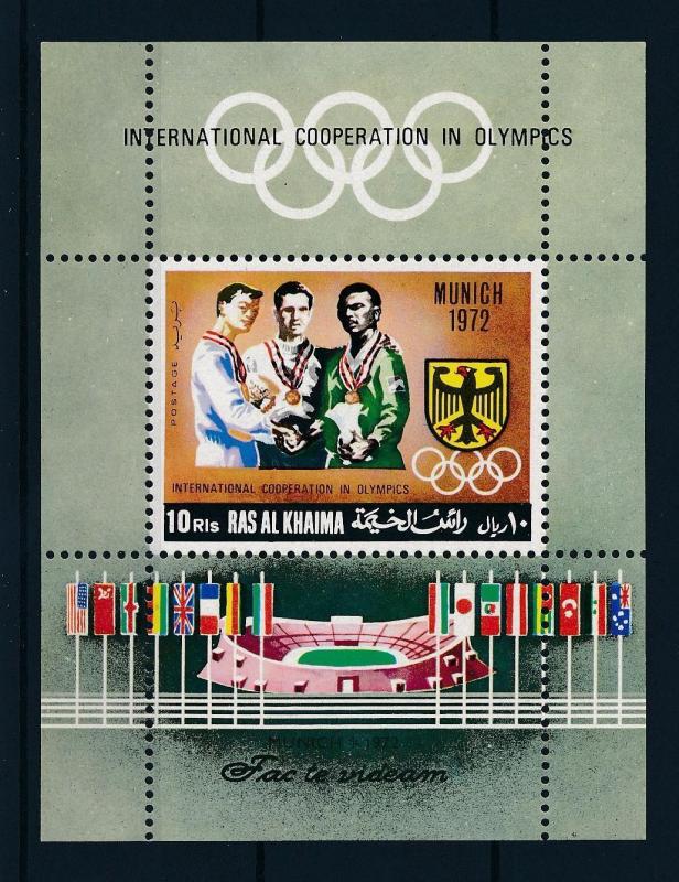 [42997] Ras al Khaima 1969 Olympic games Munich MNH Sheet