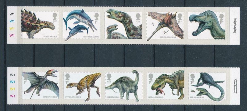 [107188] Great Britain 2013 Prehistoric animals dinosaurs 2 Strips MNH