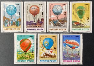 Hungary 1983 #c438-44, Hot Air Balloons, MNH.