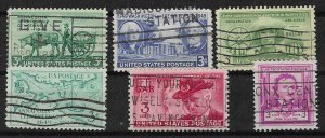 PCBstamps  1949 Commemoratives Year Set, (981-986) (6 var), (7) USED