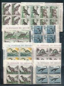 San Marino 1963/66 Dinosaurs Fish Butterflies Blocks MNH (128 Stamps) CP374