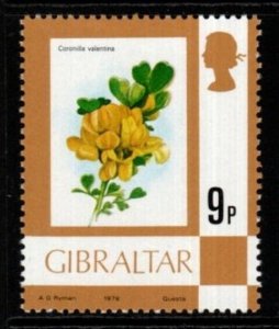 GIBRALTAR SG382 1978 9p DEFINITIVE WITH 1978 IMPRINT DATE MNH