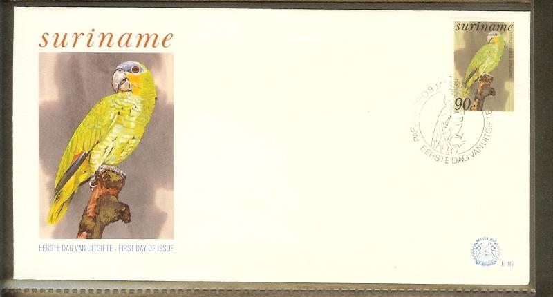 1985 - Rep. Surinam FDC E087 - Fauna & Animals - Birds - Parrot [B33_101]