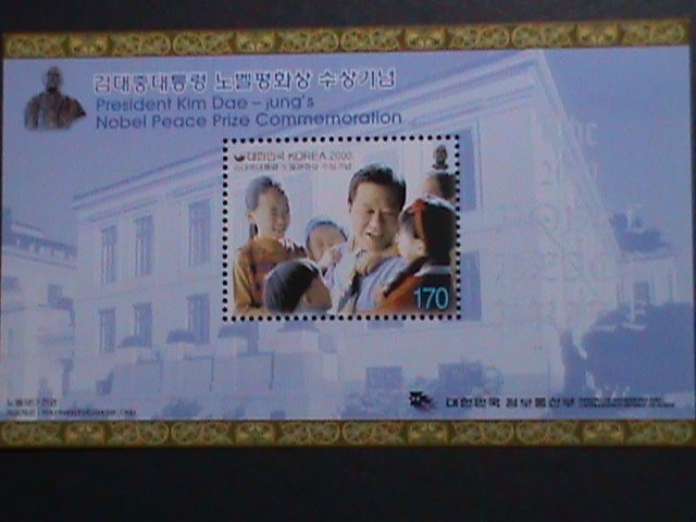 ​KOREA-2000 SC#2043  NOBEL PRICE WINNER-PRES.KIM DAE-JUNG: MNH S/S-VERY FINE