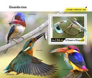 SAO TOME - 2020 - Kingfishers - Perf Souv Sheet -Mint Never Hinged