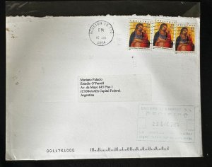 CM) 2004. UNITED STATES. ENVELOPE SENT ARGENTINA. MULTIPLE STAMPS. XF