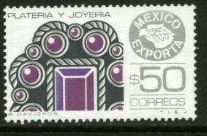 MEXICO Exporta 1176, $50P Jewelery Wmkd Fosfo Paper 2 MNH