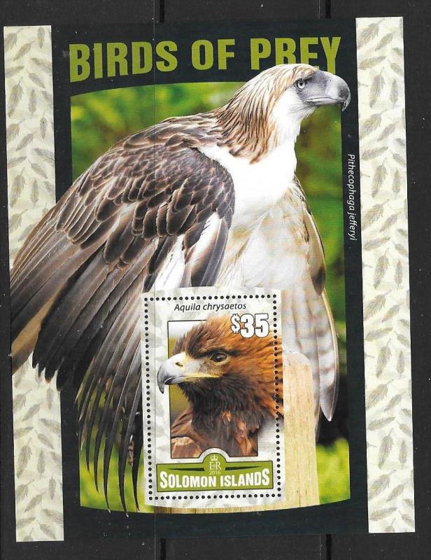 SOLOMON ISLANDS 2016 BIRDS OF PREY (2) MNH 