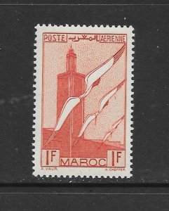 FRENCH MOROCCO #C21 STORKS OVER MINARET MNH