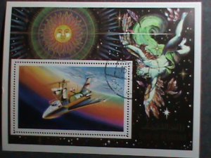 ​RAS AL KHAIMA AIRMAL STAMP-1972 SPACE PROGRAMS CTO STAMP SHEET-VERY FINE