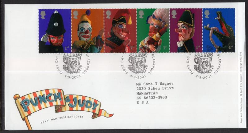 Great Britain 1990a Punch and Judy Typed FDC