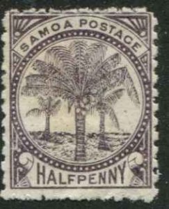 Samoa SC 9a Palm Trees wmk 62 type 1 perf 12x11-1/2  MH