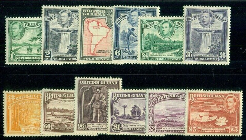 BRITISH GUIANA #230-41, Complete set, og, LH, VF, Scott $88.30