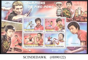 BURUNDI - 2011 CHAMPIONS OF PING PONG / TABLE TENNIS - MIN. SHEET MINT NH