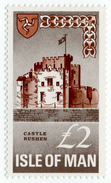 (I.B) Elizabeth II Revenue : Isle of Man £2 (Castle Rushden)
