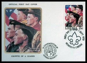 Liberia Norman Rockwell - Growth of a Leader (1979) FDC