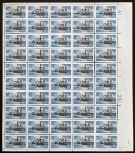 Scott 2805 COLUMBUS LANDING IN PUERTO RICO Sheet of 50 US 29¢ Stamps MNH 1993
