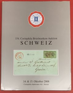 Switzerland Rarities Specialized, Corinphila, Zurich, Sale 154, Oct. 14-15, 2008 