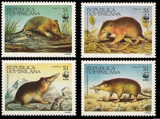 Dominican Rep. WWF Hispaniolan Solenodon 4v 1994 MNH SC#1158 a-d