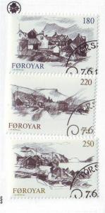 Faroe Islands Sc 83-5 1982 town view stamps used