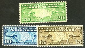 U.S. #C7-9 MINT OG NH