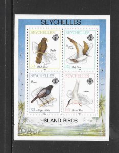 BIRDS -SEYCHELLES #688a ISLAND BIRDS S/S MNH