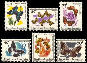 Rwanda 114-125,MNH, Butterflies and Moths