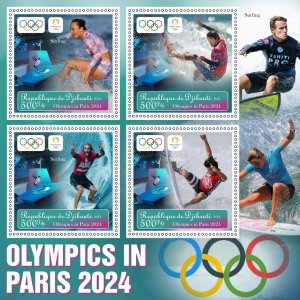 Olympic Games in Paris 2024 Surfing 2024 year,1+1 sheets  perforated NEW MNH**