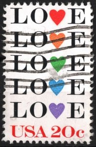 SC#2072 20¢ LOVE Single (1984) Used