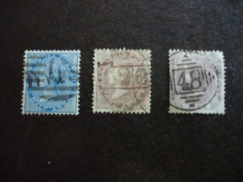 Stamps - India - Scott# 20-22 - Used Part Set of 3 Stamps