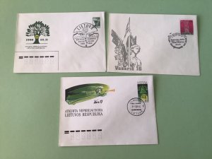 Lithuania collection of postal  covers  3  items Ref A2067