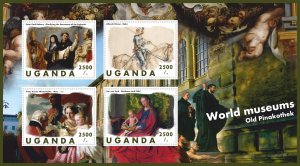 Stamps.  Art, painting, world museums 2018 1+1 sheets perforated