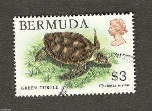 1978 Bermuda SC #378 GREEN TURTLE Chelonia Mydas Θ used stamp