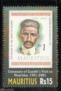 Mauritius 2001 Mahatma Gandhi of India Non-Violence 1v MNH # 13582