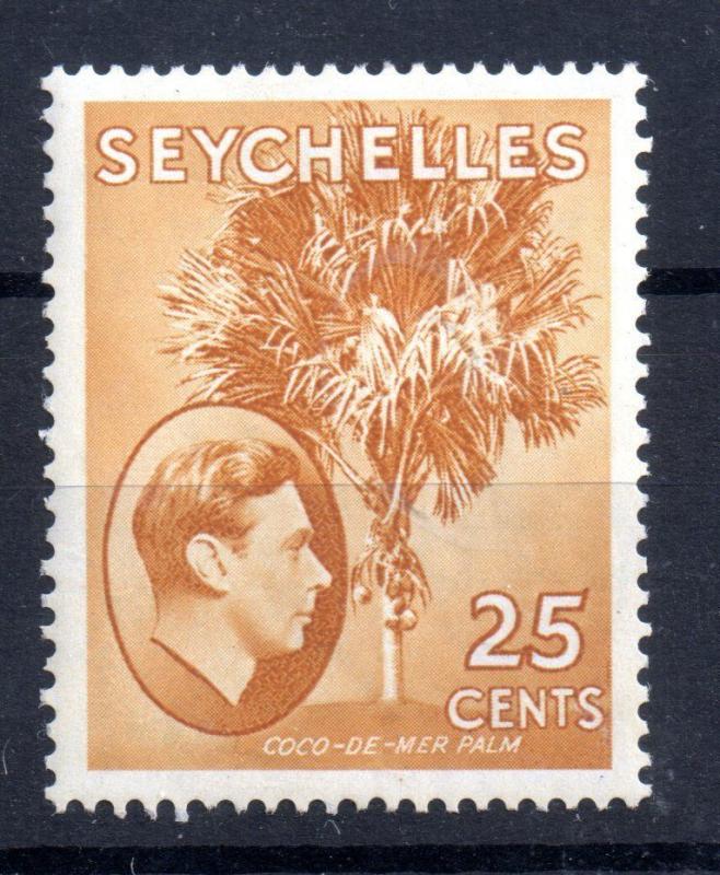Seychelles KGVI 1938-49 25c Ochre mint MH SG141 WS4631