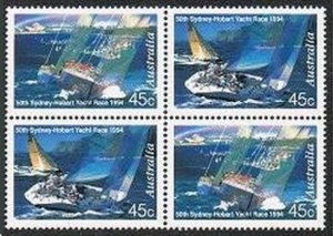 Australia 1396 ab block,MNH.Michel 1439-1440. Sydney-Habart Yacht Race,1994.