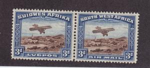 SW Africa Scott # C5 pair VF OG lightly hinged nice color cv $ 40 ! see pic !