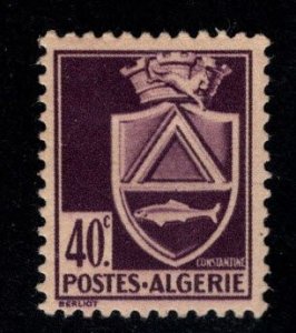 ALGERIA Scott 138 MH* Coat of Arms stamp with engravers name at left.