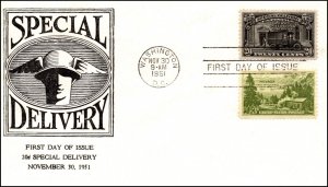 Scott E19 20 Cents Special Delivery Anderson FDC Unaddressed