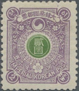 MOMEN: KOREA MI #25 1901 MINT OG VLH LOT #60003-8