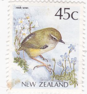 New Zealand 1988 Native Birds Rock Wren 45c used