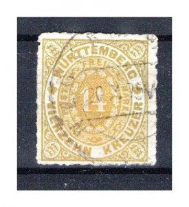 German States Wurttemberg Scott # 52b, used