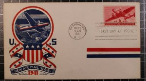 Scott C25 - Cargo Plane - Staehle FDC - Unaddressed - Planty C25-21