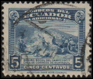 Ecuador RA55 - Used - 5c Laborers (1943)