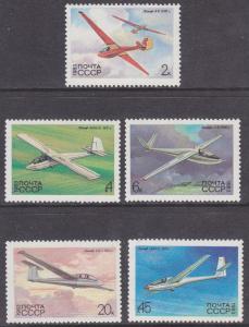 Russia sc#5118-5122 1983 Gliders set (5) MNH